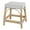 Gray and White Dot, variant on Beaumont Lane Coastal Rattan Rectangular 18" Dining Stool - White