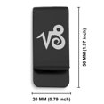 thumbnail image 2 of Stainless Steel Capricorn Zodiac Sign (Sea Goat) Classic Slim Money Clip Credit Card Holder, 2 of 2