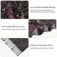 thumbnail image 5 of FORMRS Womens Scarf Winter Soft Long Big Warm Shawls Wrap Tassel Scarves, Dark Purple Floral Pattern, 5 of 9