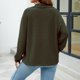 thumbnail image 4 of Gibobby Suéter de Punto Sudaderas con media cremallera para mujer, con cremallera de un , sudaderas con capucha de tamaño, suéteres, trajes de otoño, ropa de invierno (Verdinegro, S), 4 of 5