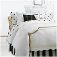 thumbnail image 2 of Eiderdown Decor400TC Cotton Scallop Embroidery & Border Sateen Solid Duvet Cover set Oversized King 120" × 98" 1 Duvet cover and 20"×36" 2 Pillow sham ,Light Blue Scallop and Border, 2 of 5