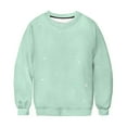 thumbnail image 5 of Htigea Sweatshirts for Women Comfy Crewneck Long Sleeve Casual Loose Tunic Top Trendy Print Fall Pullover Shirts Mint Green XXL, 5 of 8