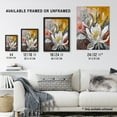 thumbnail image 3 of Artery8 Blooming Lotus Flowers Muted Tones Folk Art Living Room Extra Large XL Wall Art Poster Print, 3 of 3