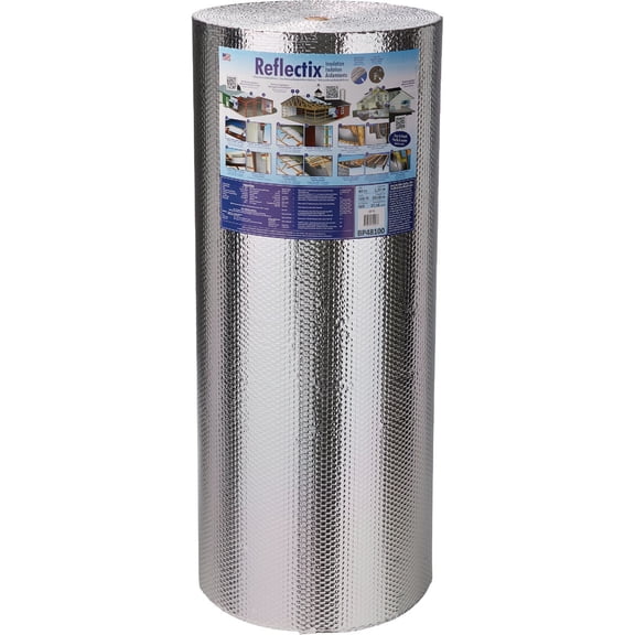 US Energy Products Standard Edge Double Bubble Insulation Foil On Both Sides 48 " X 125 '