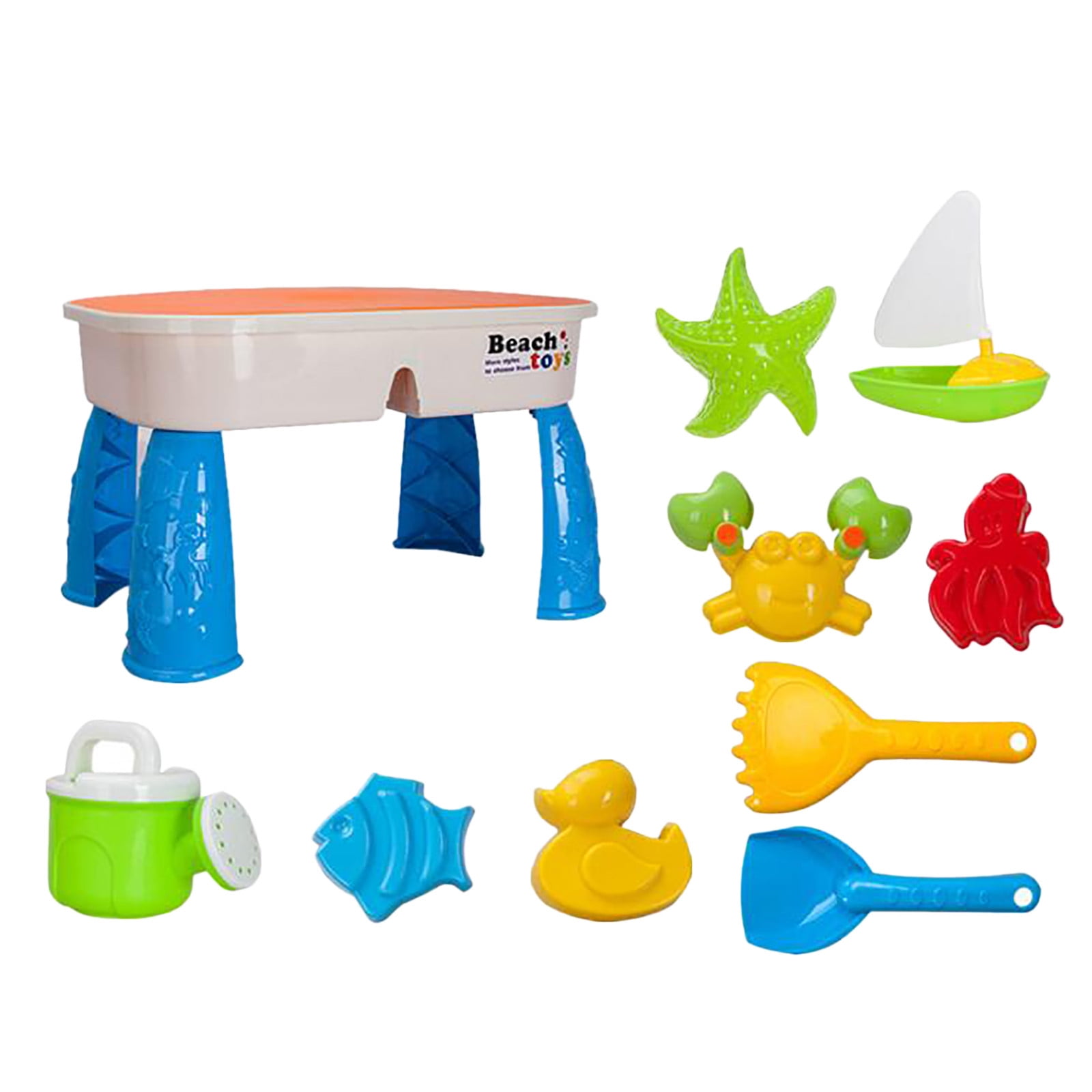 Sacow_ Kids Beach Toys Set Sand Molds Tools Sandbox Toys On Summer Holiday 11pc