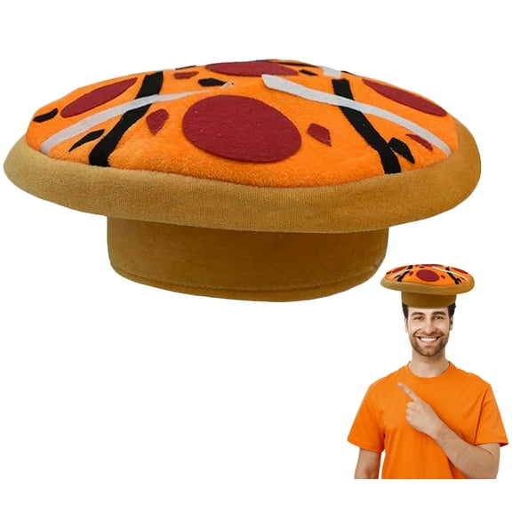 Nicky Bigs Novelties Adult Pepperoni Pizza Funny Hat Food Novelty Wacky Halloween Costume Accessory
