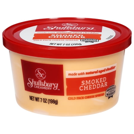 Shullsburg Creamery Smokey Cheddar Spreadable Cheese Spread, 7 oz, Tub, Refrigerated