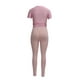 thumbnail image 5 of SAYOO Conjuntos de Pantalones Largos para Mujer, Tops Cortos de Manga Corta de Color Puro + Conjunto de Pantalones Transparentes de Cintura Alta SAYOO  Moda, 5 of 7