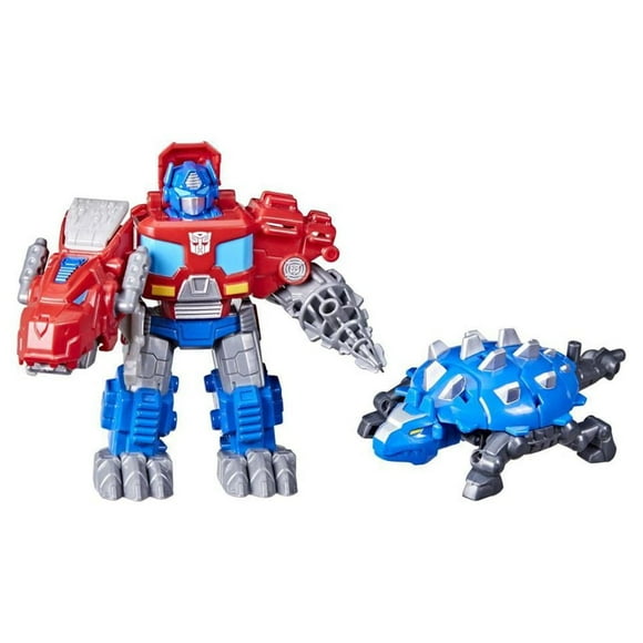 Transformers Dinobot Adventures Dinobot Defenders Optimus Prime 2-Pack, 4.5-Inch Toys, Ages 3 and Up