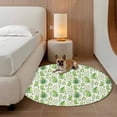 thumbnail image 2 of Spring Leaves Round Area Rug 3.3Ft Washable Circle Rugs for Dining Room Table, Pastoral Garden Botanical Watercolor Non-Slip Carpet Floor Mats Indoor Outdoor Carpet Runner Aesthetic Home Decor, 2 of 8