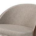 thumbnail image 5 of Baxton Studio Lovella Mid-Century Modern Grey Fabric and Walnut Brown Finished Wood 2-Piece Accent Chair Set, 5 of 9