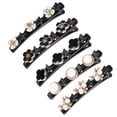 thumbnail image 1 of Double-Layer Bangs Clip Sparkling Crystal Stone Braided Hair Clips for Women,Rsvelte Braided Hair Clip with 3 Small Clips,No Crease Hair Clips Styling Sectioning, 1 of 5