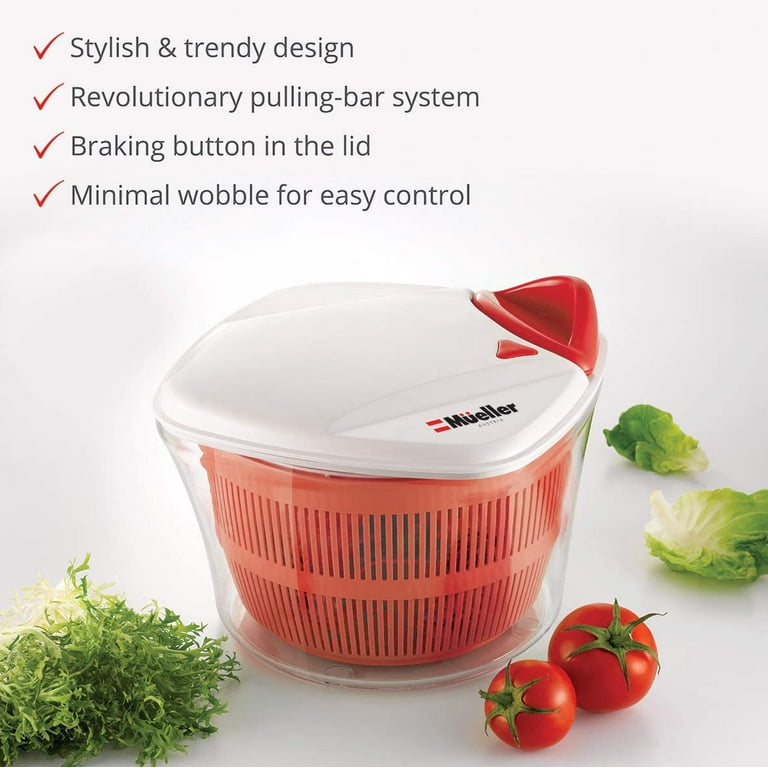 fontal Salad Spinner Large 5L Capacity, Vegetable Washer Dryer  Spinner,Fruit Spinner Cleaner,Lettuce Spinner with Salad Mixing Bowl