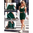 thumbnail image 4 of Cadmus 6'' Plus Size High Waist Yoga Shorts for Women Workout Running Shorts Naked Feeling Biker Shorts Deep Pockets, Dark Green, 2XL, 4 of 8
