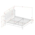 thumbnail image 2 of East West Furniture GBF-25-F Bed Frame Consist of Black Textured Upholstered Headboard, Footboard and Wood Rails, Slats - Wooden 9 Legs - Black Finish, 2 of 7