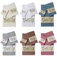 thumbnail image 2 of Authentic Hotel and Spa  Turkish Cotton Wildflowers Embroidered 3 piece Towel Set Rose, 2 of 5
