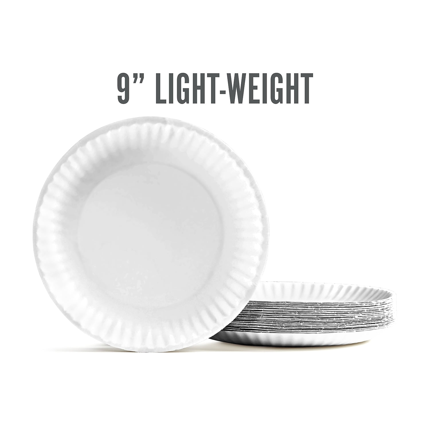 Staples Paper Plates. 9" White 1000/Carton 519346