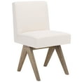 thumbnail image 5 of SAFAVIEH Oliviadella Mid-Century Linen Solid Dining Side Chair, Bone/White Washed, 5 of 13