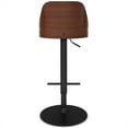 thumbnail image 4 of Edwin Tabouret de Bar Pivotant Réglable en Cuir Synthétique Vegan Noir, 4 of 9