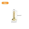 thumbnail image 2 of Uxcell 60Pack M3 x 12mm Brass Slotted Drive Flat Head Wood Screws Self Tapping Screw, 2 of 6