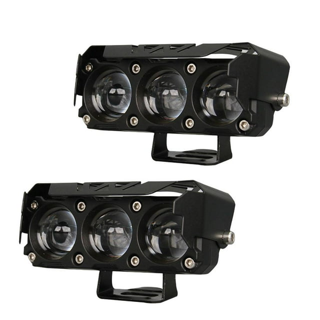 LED Yellow/White Dual Color Motorcycle Driving Fog Lights, Waterproof Bright with Headlamp Front Bar A with Light Motorcycle