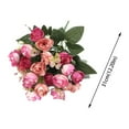 thumbnail image 3 of 21 Roses with 7 Branches for Wedding Home Dining Table Coffee Table Decoration Photography Props, 3 of 4