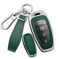 thumbnail image 3 of Leather 4/5/7/8 Button Key Fob Cover Fit for Hyundai Tucson 2024 Palisade Sonata 2023 2022 Santa fe Keyless with Leather Keychain, 3 of 6