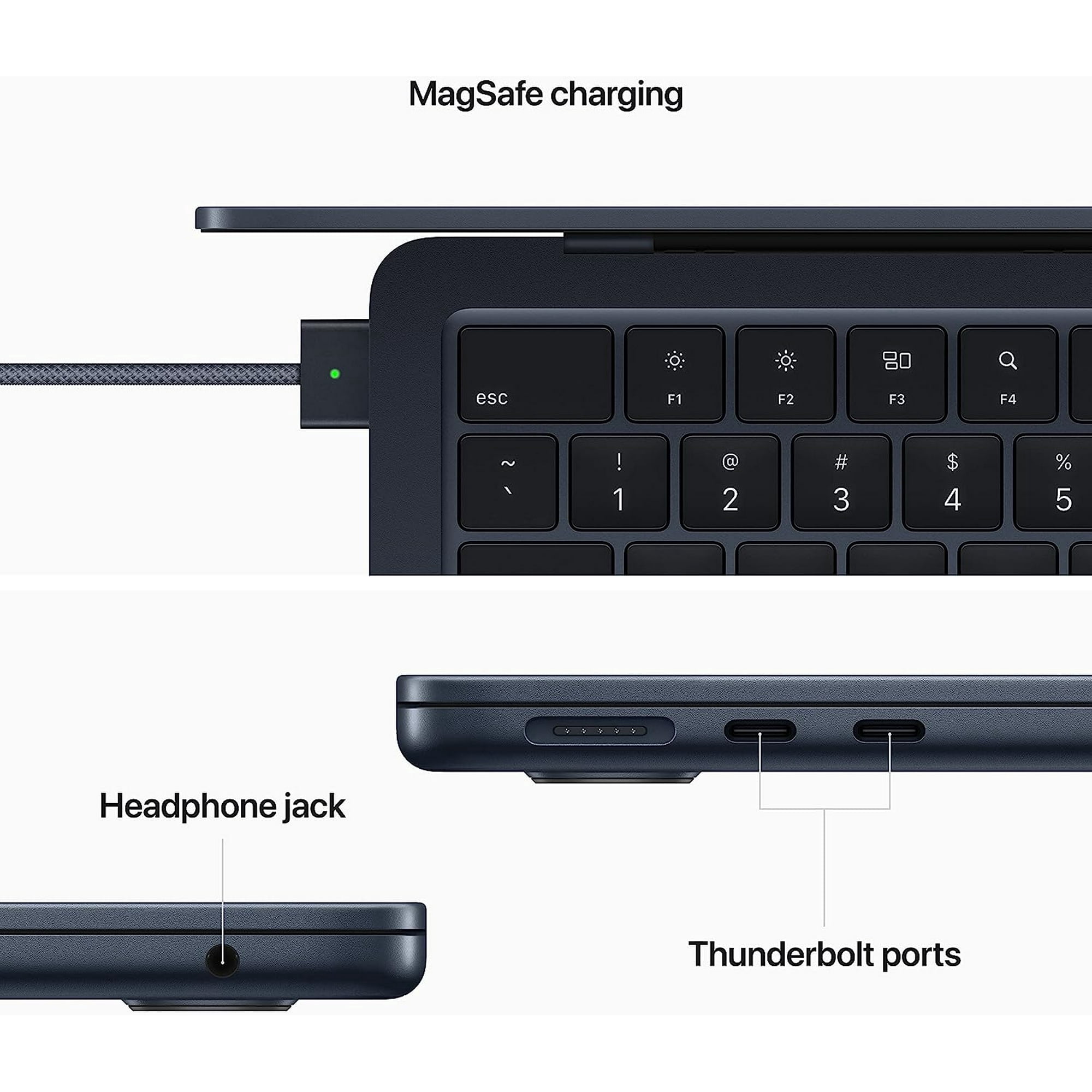 Restored 2022 Apple MacBook Air 13.6" Core M2 3.49GHz 8-Core CPU/10-Core GPU 16GB RAM 256GB SSD - Midnight thumbnail 6