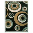 thumbnail image 1 of LA Rug 11-550 Green 5.3 x 7 ft. Rectangle Olympic Area Rug Rings Hoops - Green, 1 of 1