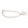 thumbnail image 2 of AFFY Marquise Simulated Aquamarine & White Natural Diamond Accents Infinity Bolo Bracelet for Women in 14k Rose Gold Over Sterling Silver, 2 of 5