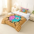 thumbnail image 2 of Erosebridal Billiard Twin Comforter Sets for Kids Boys Girls, Ice Cream Drip Waffle Bedding Set, Colorful Polka Dots Reversible, 1 Comforter and 1 Pillowcase, 2 of 6