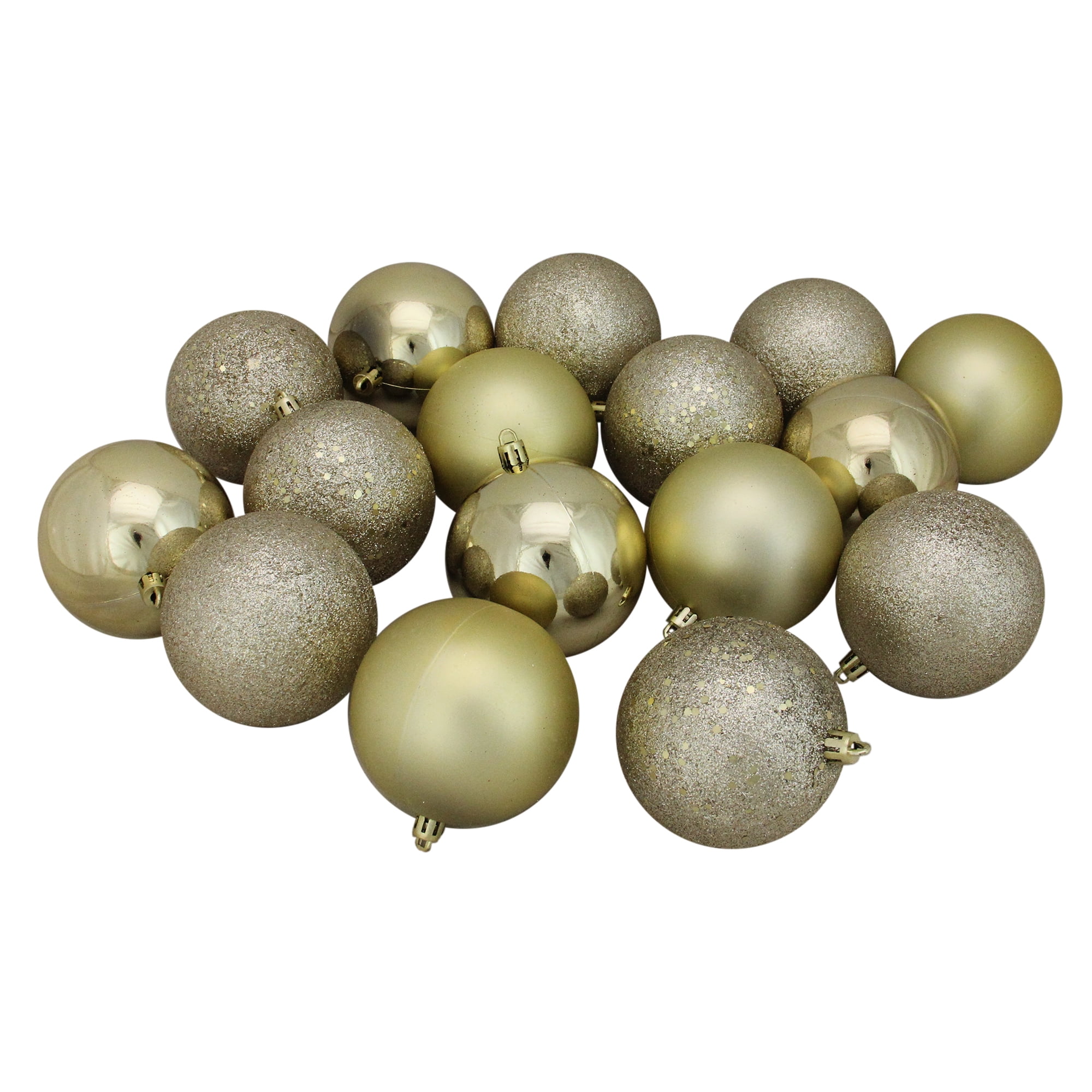 Northlight 16ct Shatterproof 4Finish Christmas Ball Ornament Set 3