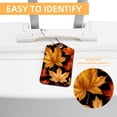 thumbnail image 3 of Maple Leaf Square PU Leather Luggage Tags, 2 Pack, with Privacy Cover and Stainless Steel Ring - Suitable for Travel, Backpack, Handbag - Bag Tags, Handbag Tags, 3 of 7