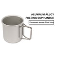 thumbnail image 3 of Taza Para Acampar Mountainhiker 300ml Tazas de agua para acampar Mango plegable Taza de té para exteriores (Blanco), 3 of 8