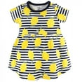thumbnail image 4 of Touched by Nature Baby and Toddler Girl Organic Cotton Dress and Cardigan 2pc Set, Lemons, 3-6 Months, 4 of 4
