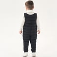 thumbnail image 4 of SILVERCELL Toddler Baby Boys Girls Snow Bib Overalls Winter Warm Thicken Down Pants Kids Windproof Water-Resistant Ski Pants, 4 of 6