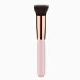 thumbnail image 1 of Brocha de maquillaje de lujo rosa con parte superior plana, herramienta de belleza para contorno, crema líquida, polvos, base de maquillaje, 1 of 5