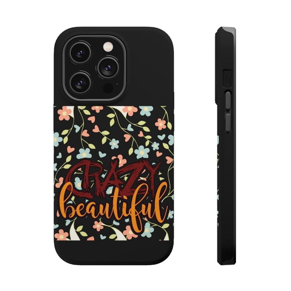 DistinctInk Tough Case for Apple iPhone 15 PRO (6.1" Screen), Compatible with MagSafe Charging - Crazy Beautiful