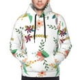 thumbnail image 4 of Bingfone Pretty Floral With Leaves Men'S Drawstring Hoodie Long Sleeve Pocket Sweatshirts-X-Large, 4 of 9