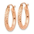 thumbnail image 2 of FB Jewels 14k Rose Gold 3mm Diamond-cut Hoop, 2 of 4
