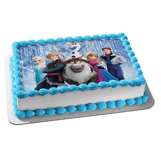 Cuisine Arts De La Table Frozen Anna Elsa Cake Topper Personalised Decorations A Gateau Et Accessoires