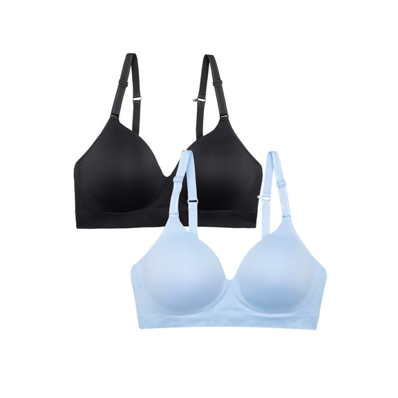 Fruit of the Loom Women's 360 Stretch Seamless WirelessT-Shirt Bra, 2-Pack, Sizes S-XXXL