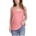 thumbnail image 2 of tarylea Eyelet Tank Tops for Women Sleeveless Round Neck Spaghetti Strap Tunic Camisole Casual Dressy Summer Blouse Tops, 2 of 6