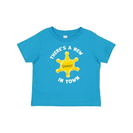 

Inktastic There s a New Sheriff in Town Heart Badge Gift Baby Boy or Baby Girl T-Shirt
