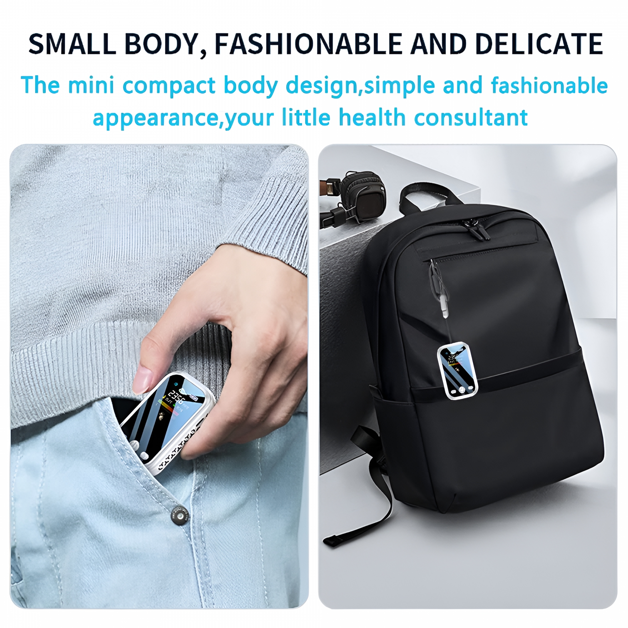 GJX Mini CO2 Detector,Multi-Function CO2 Monitor Meter Air Quality Monitor Carbon Dioxide Detector Portable Temperature and Humidity Detector for Travel Home Indoor or Anywhere You Use (White)