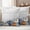 Gray Orange Blue, variant on Thanksgiving Pumpkin Outdoor Waterproof Pillow Covers, Fall Blue White Orange Plants Decorative Square Throw Pillowcase Sofa Cushion Sham for Patio/Couch/Chair, 16"x16" 2 Pack