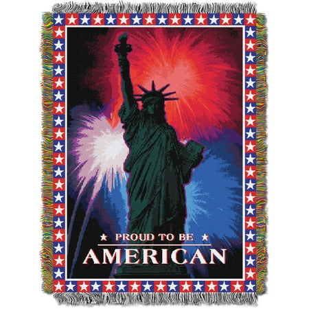 July Fourth Woven Tapestry Throw Blanket