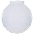 thumbnail image 1 of Globo de vidrio blanco de 8 pulgadas - Apertura de montaje de 4 pulgadas, 1 of 2
