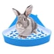 thumbnail image 1 of Caja de arena para conejos, inodoro, bandeja de arena esquinera para conejos, inodoro para mascotas, orinal para conejillos de indias, hámster, conejo, animal pequeño (azul), 1 of 5