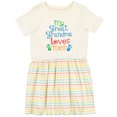 thumbnail image 3 of Inktastic My Great Grandma Loves Me for Grandson Girls Toddler Dress, 3 of 5